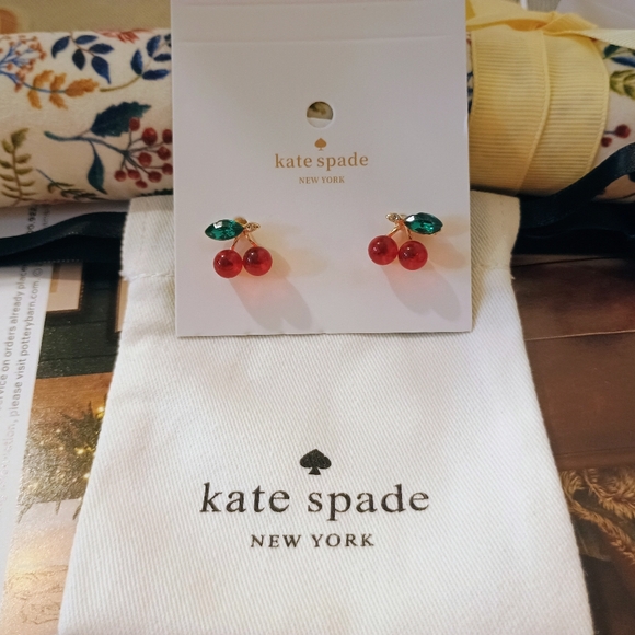 Kate Spade Red Cherry 🍒 Earrings - Picture 4 of 5